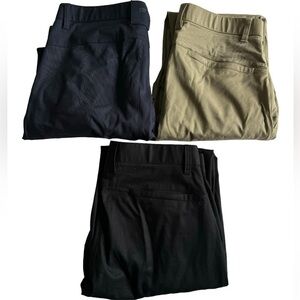 3 pairs Fabletics High Side Chino Classic Fit pants